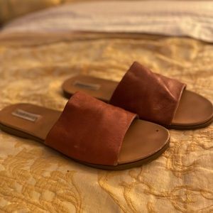 Soft brown leather sandals